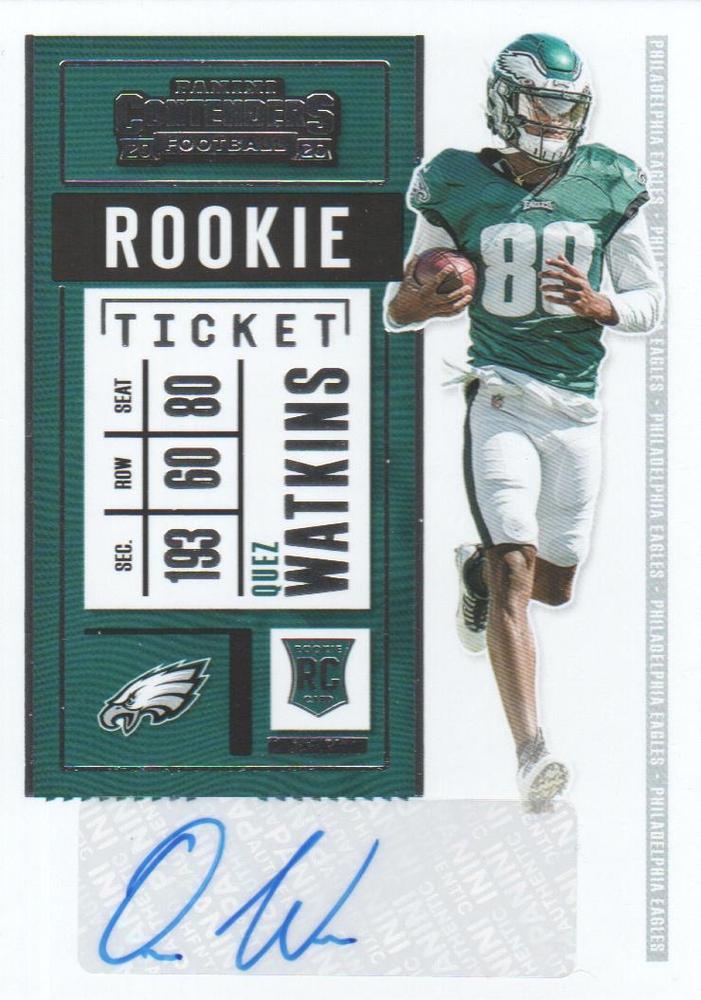 Quez Watkins #164 Philadelphia Eagles | 2020 Panini Contenders |  | NFL Football