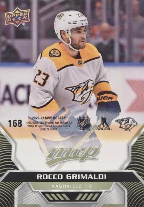 Rocco Grimaldi #168 Nashville Predators | 2020-21 Upper Deck MVP Puzzle Backs