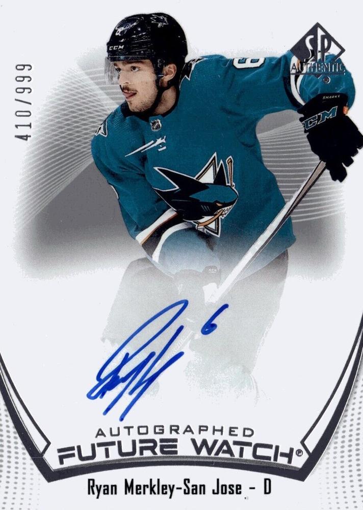 Ryan Merkley #169 San Jose Sharks | 2021-22 SP Authentic