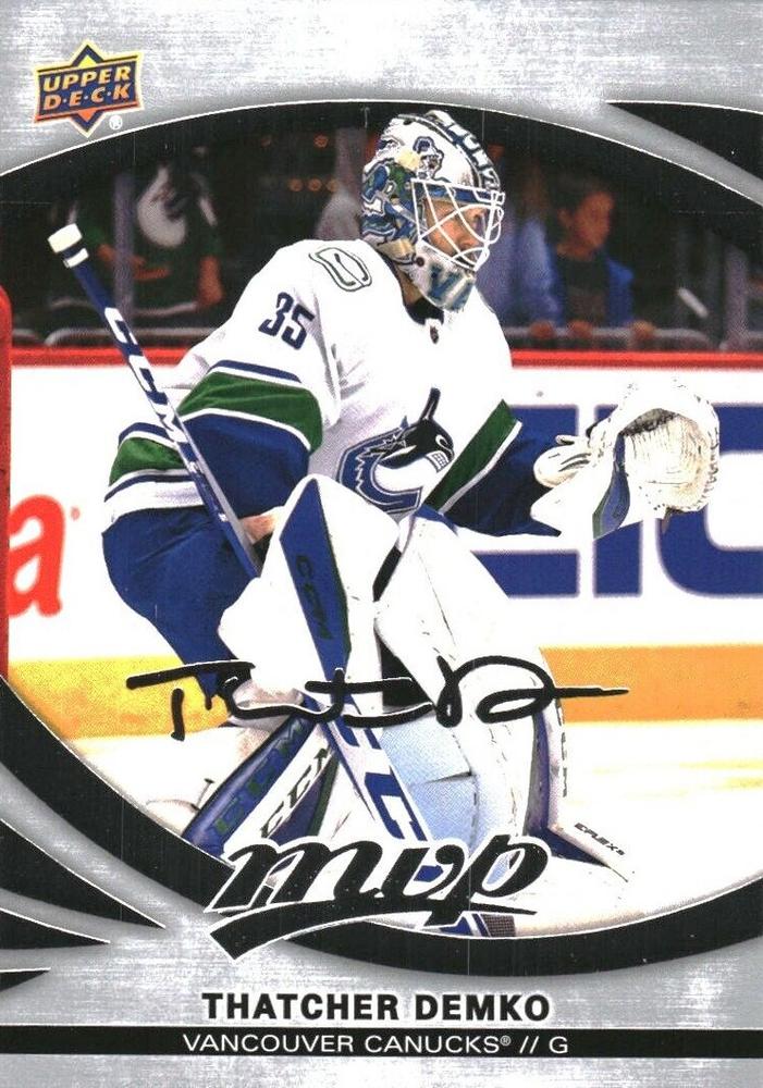Thatcher Demko #169 Vancouver Canucks | 2023-24 Upper Deck MVP Silver Script
