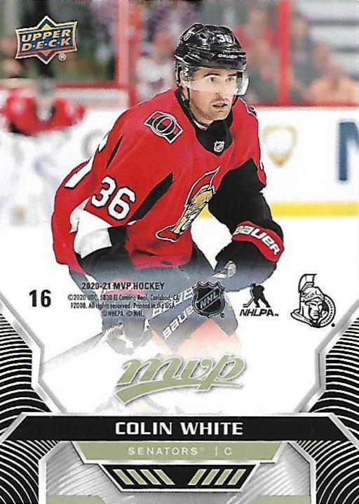 Colin White #16 Ottawa Senators | 2020-21 Upper Deck MVP Puzzle Backs