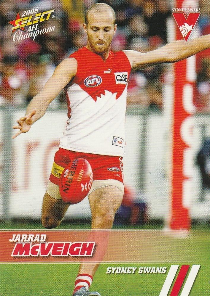 Jarrad McVeigh #170 Sydney Swans | 2008 Select AFL Champions