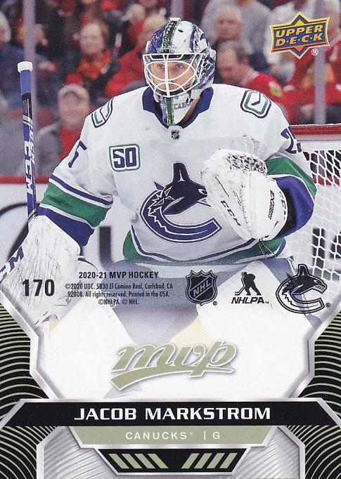 Jacob Markstrom #170 Vancouver Canucks | 2020-21 Upper Deck MVP Puzzle Backs