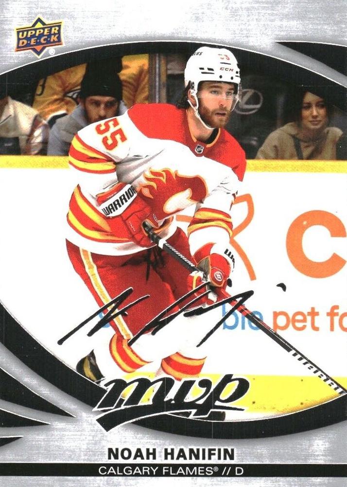 Noah Hanifin #170 Calgary Flames | 2023-24 Upper Deck MVP Silver Script