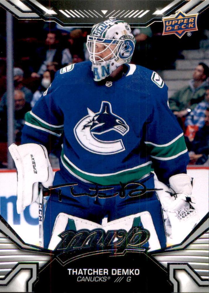 Thatcher Demko #171 Vancouver Canucks | 2022-23 Upper Deck MVP Silver Script