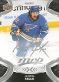Justin Faulk #172 St. Louis Blues | 2021-22 Upper Deck MVP Silver Script