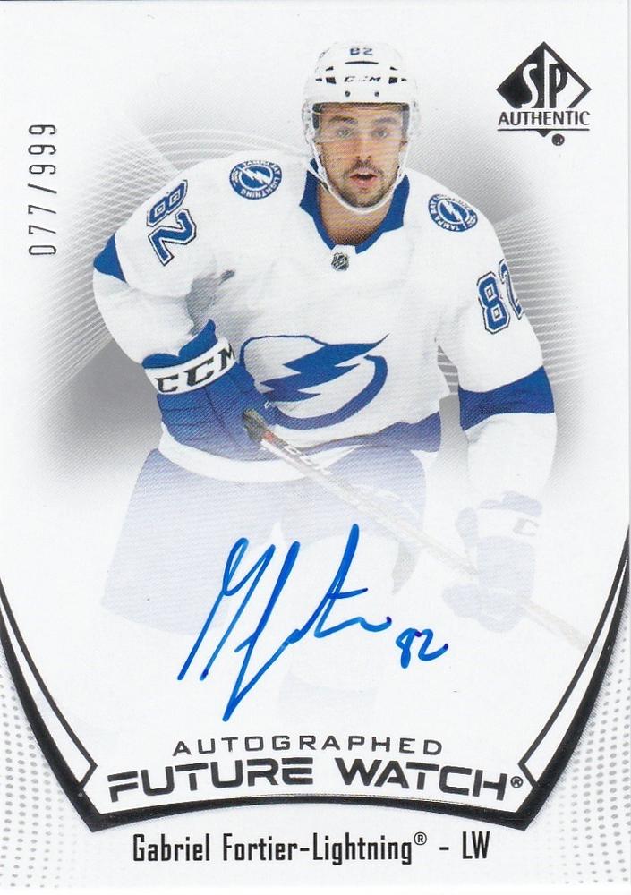 Gabriel Fortier #175 Tampa Bay Lightning | 2021-22 SP Authentic