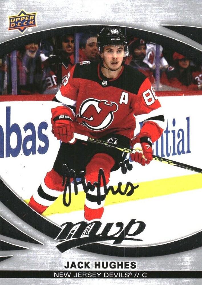 Jack Hughes #176 New Jersey Devils | 2023-24 Upper Deck MVP Silver Script