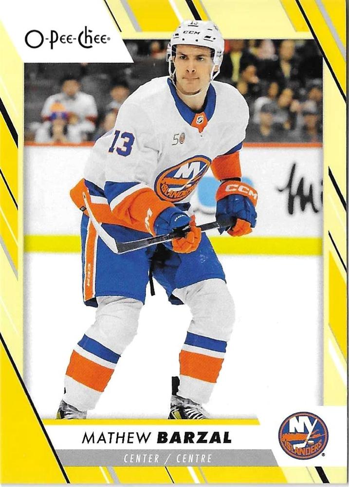 Mathew Barzal #176 New York Islanders | 2023-24 O-Pee-Chee Yellow Border