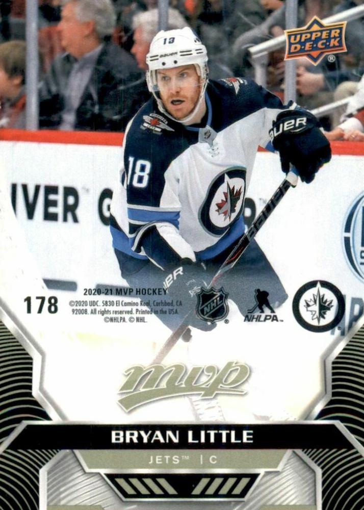 Bryan Little #178 Winnipeg Jets | 2020-21 Upper Deck MVP Puzzle Backs