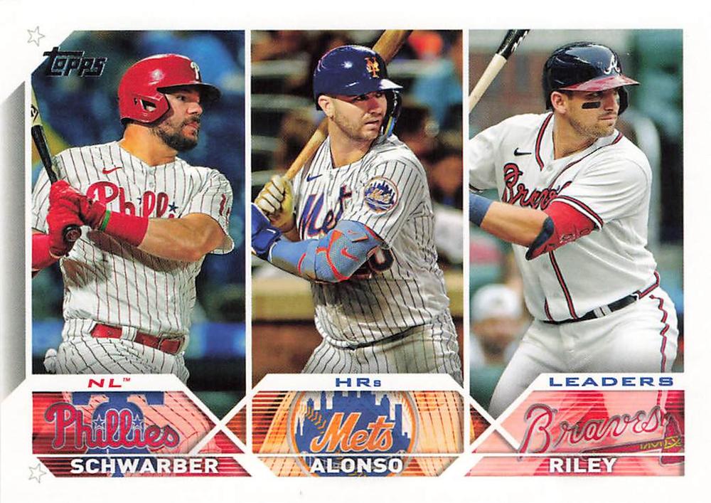 NL HRs Leaders (Kyle Schwarber / Pete Alonso / Austin Riley) #178 Multi-Team | 2023 Topps