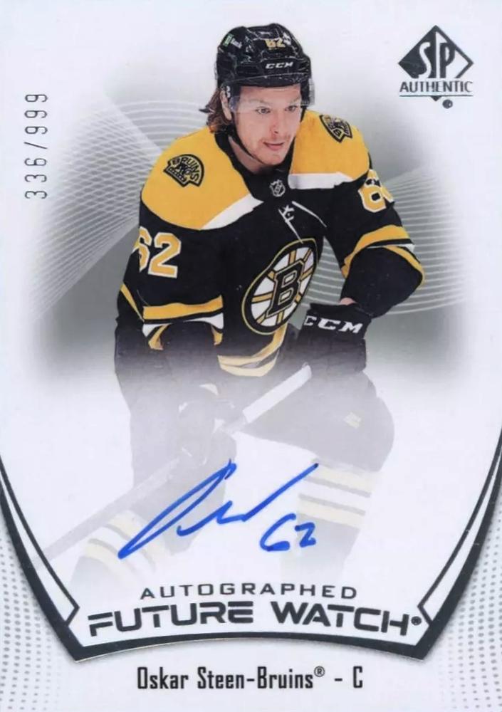 Oskar Steen #179 Boston Bruins | 2021-22 SP Authentic