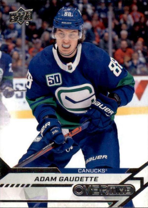 Adam Gaudette #17 Vancouver Canucks | 2020-21 Upper Deck Overtime