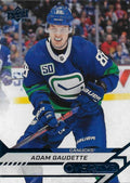 Adam Gaudette #17 Vancouver Canucks | 2020-21 Upper Deck Overtime Blue Foil