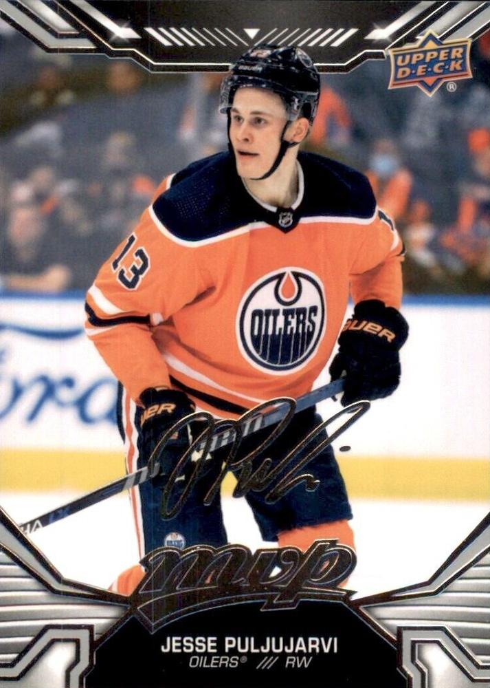 Jesse Puljujarvi #180 Edmonton Oilers | 2022-23 Upper Deck MVP Silver Script