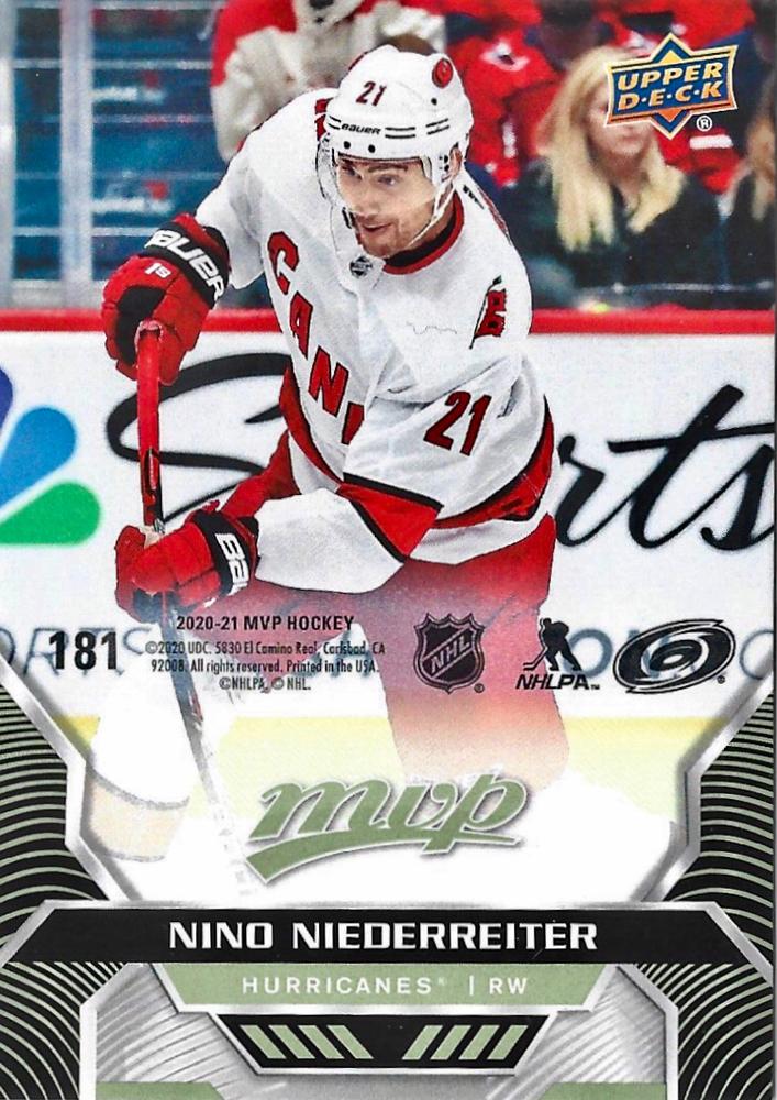 Nino Niederreiter #181 Carolina Hurricanes | 2020-21 Upper Deck MVP Puzzle Backs