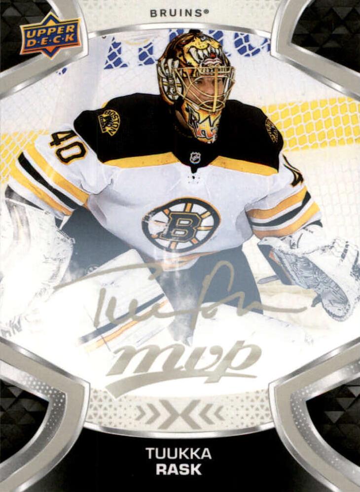 Tuukka Rask #182 Boston Bruins | 2021-22 Upper Deck MVP Silver Script