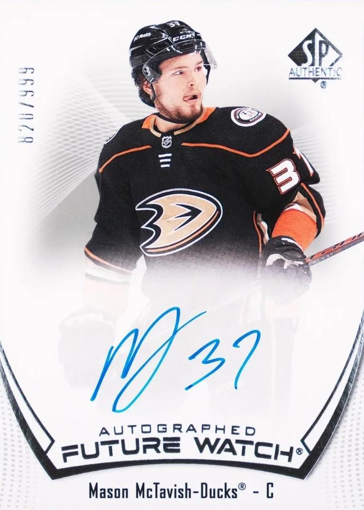 Mason McTavish #182 Anaheim Ducks | 2021-22 SP Authentic