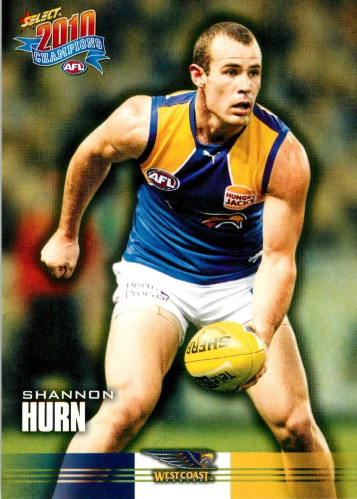 Shannon Hurn #183 West Coast Eagles | 2010 Select AFL Champions
