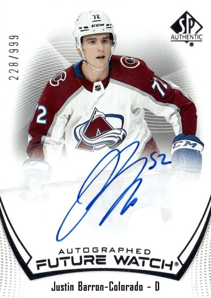 Justin Barron #185 Colorado Avalanche | 2021-22 SP Authentic