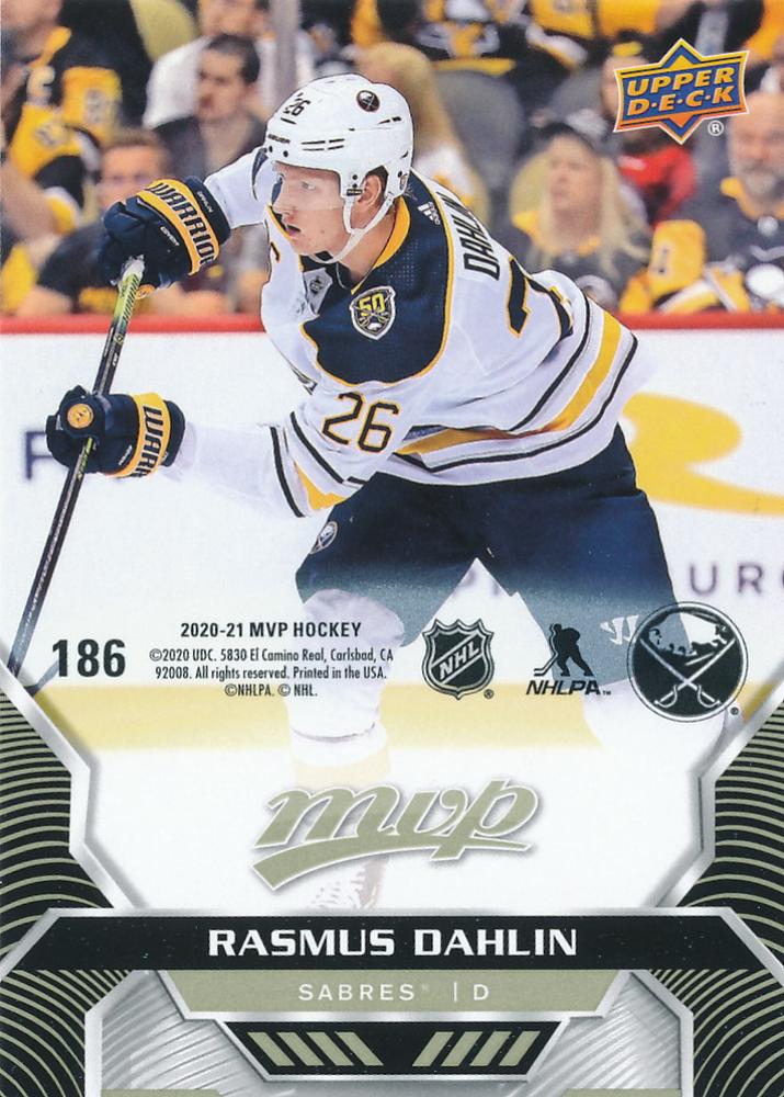 Rasmus Dahlin #186 Buffalo Sabres | 2020-21 Upper Deck MVP Puzzle Backs