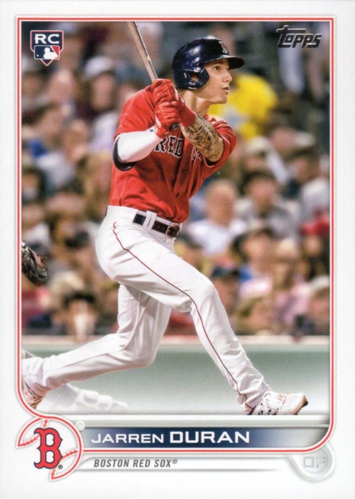 Jarren Duran #187 Boston Red Sox (Factory set, Large RC logo) | 2022 Topps