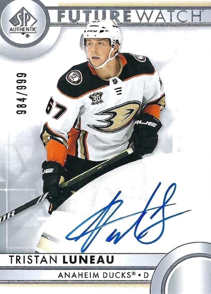 Tristan Luneau #187 Anaheim Ducks | 2023-24 SP Authentic