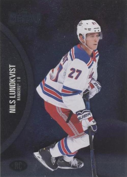 Nils Lundkvist Rookie #189 New York Rangers | 2021-22 SkyBox Metal Universe