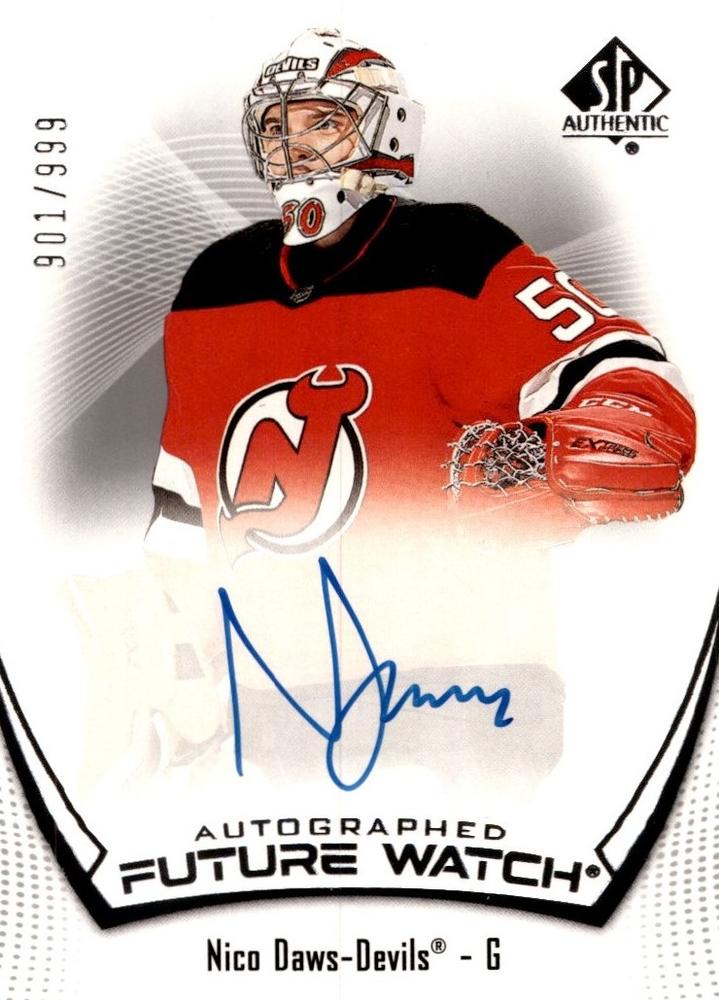 Nico Daws #189 New Jersey Devils | 2021-22 SP Authentic