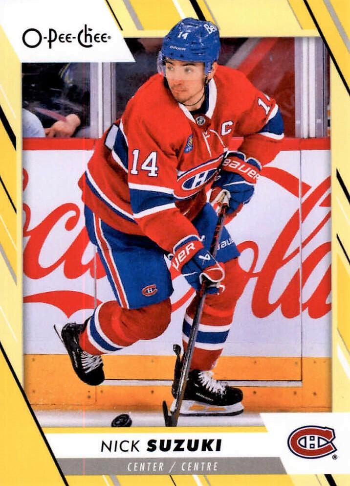 Nick Suzuki #18 Montreal Canadiens | 2023-24 O-Pee-Chee Yellow Border