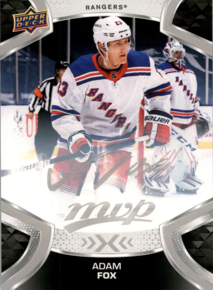 Adam Fox #190 New York Rangers | 2021-22 Upper Deck MVP Silver Script