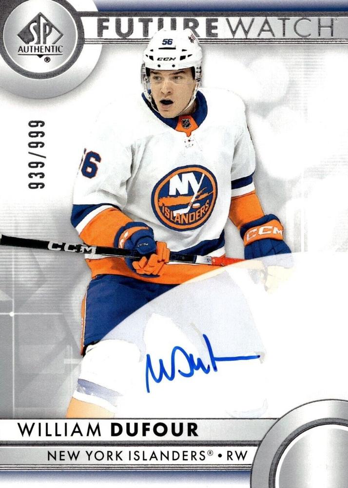 William Dufour #190 New York Islanders | 2023-24 SP Authentic