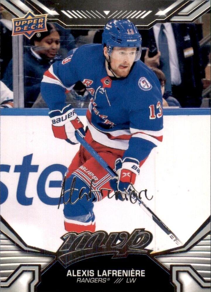 Alexis Lafreniere #192 New York Rangers | 2022-23 Upper Deck MVP Silver Script