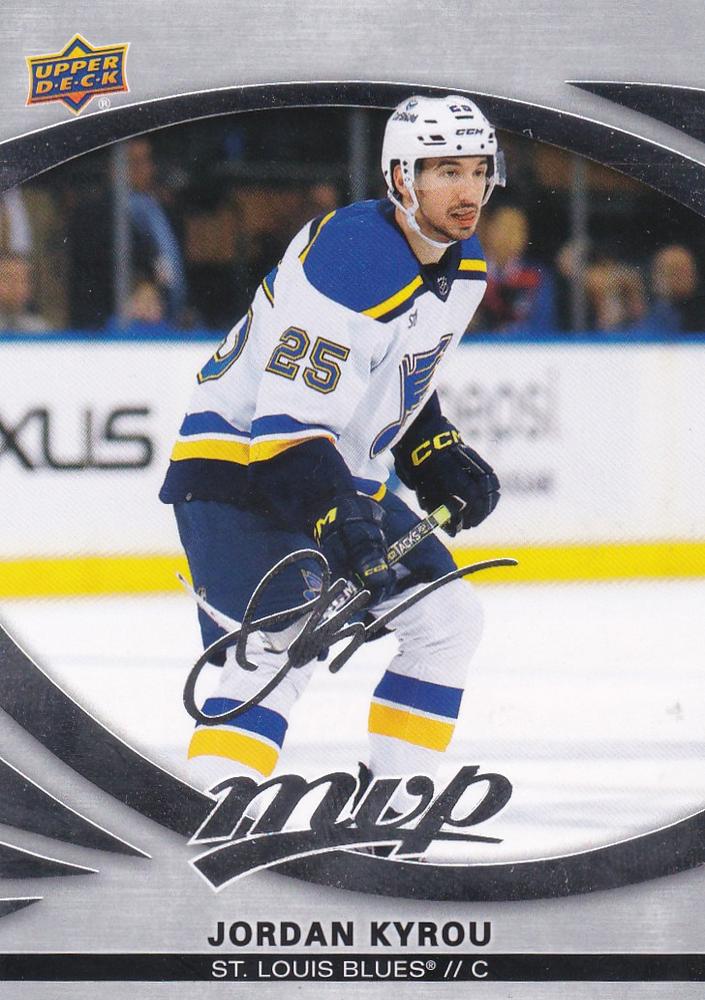 Jordan Kyrou #193 St. Louis Blues | 2023-24 Upper Deck MVP Silver Script