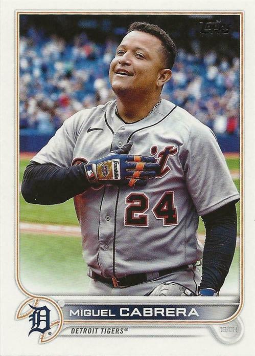 Miguel Cabrera #194 Detroit Tigers (Hand on chest) | 2022 Topps
