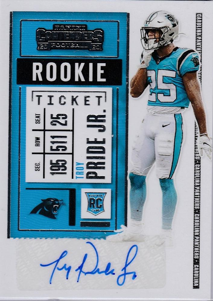 Troy Pride Jr. #195 Carolina Panthers | 2020 Panini Contenders |  | NFL Football