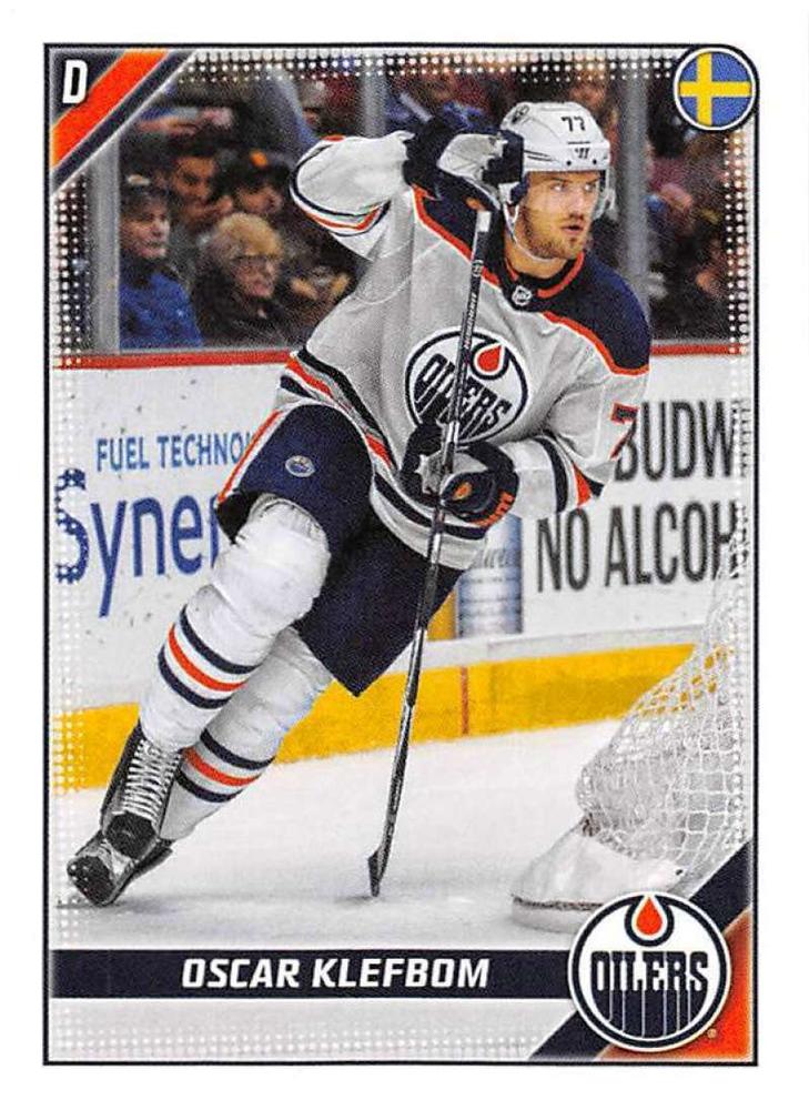 Oscar Klefbom #196 Edmonton Oilers | 2019-20 Topps NHL Sticker Collection