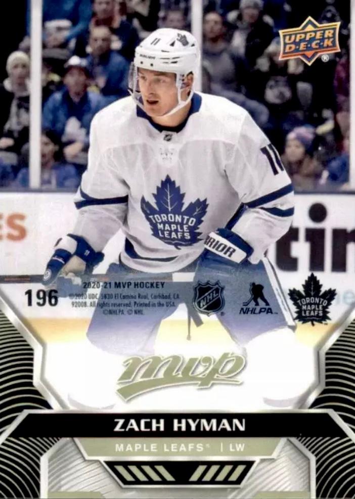 Zach Hyman #196 Toronto Maple Leafs | 2020-21 Upper Deck MVP Puzzle Backs