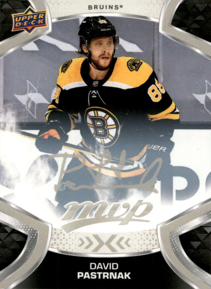David Pastrnak #196 Boston Bruins | 2021-22 Upper Deck MVP Silver Script