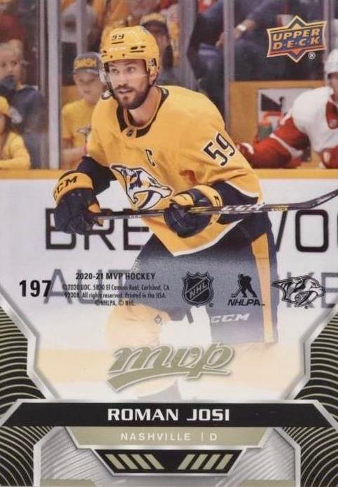 Roman Josi #197 Nashville Predators | 2020-21 Upper Deck MVP Puzzle Backs