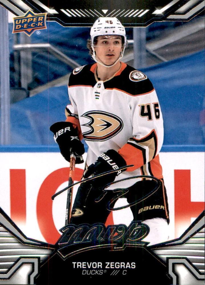 Trevor Zegras #199 Anaheim Ducks | 2022-23 Upper Deck MVP Silver Script