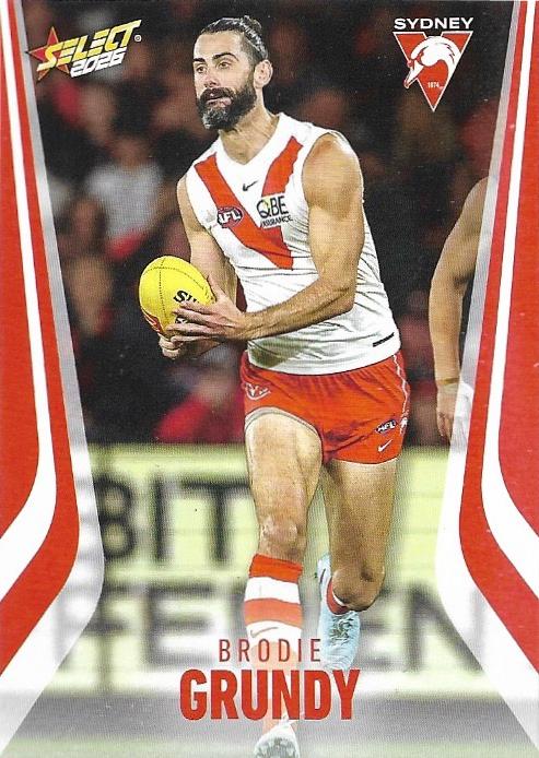 Brodie Grundy #199 Sydney Swans | 2026 Select AFL Footy Stars