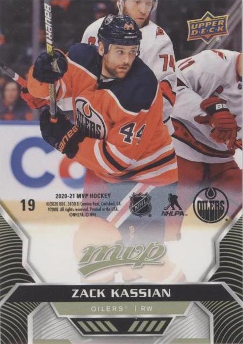 Zack Kassian #19 Edmonton Oilers | 2020-21 Upper Deck MVP Puzzle Backs
