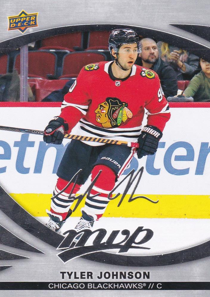 Tyler Johnson #19 Chicago Blackhawks | 2023-24 Upper Deck MVP Silver Script