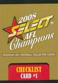 Checklist #1 | 2008 Select AFL Champions