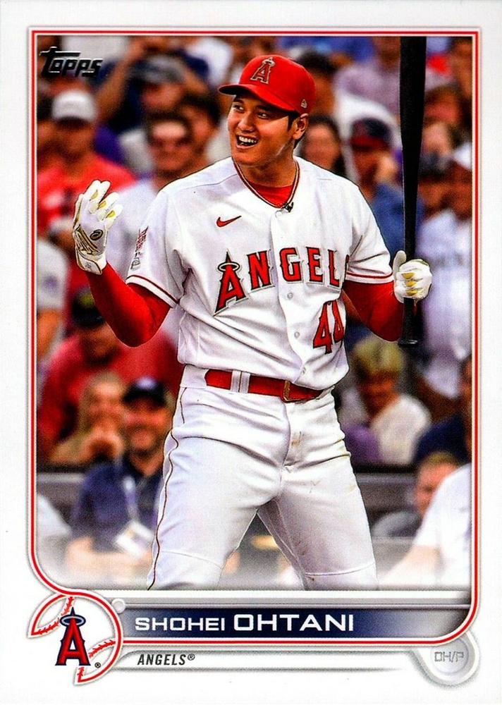 Shohei Ohtani #1 Los Angeles Angels (Bat in one hand, white jersey) | 2022 Topps