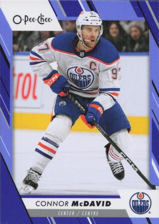 Connor McDavid #1 Edmonton Oilers | 2023-24 O-Pee-Chee Blue Border