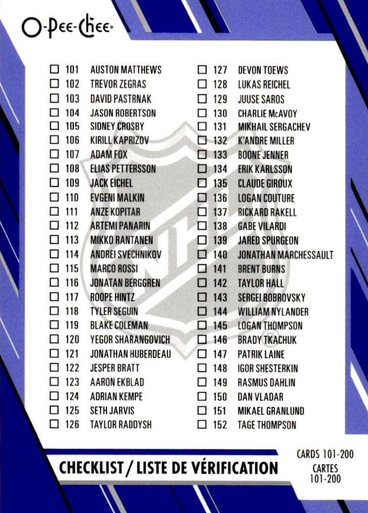Checklist #200 Multi-Team | 2023-24 O-Pee-Chee Blue Border