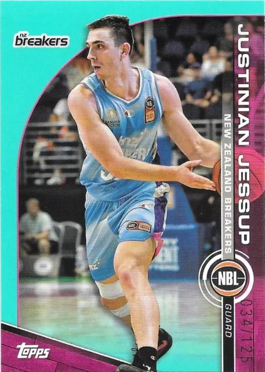 Justinian Jessup #55 New Zealand Breakers | 2023-24 Topps NBL - Aqua Parallel