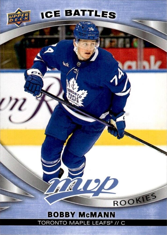 Bobby McMann Rookie #222 Toronto Maple Leafs | 2023-24 Upper Deck MVP Ice Battles